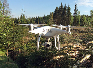 Kontroll av plantefelt ved hjelp av drone